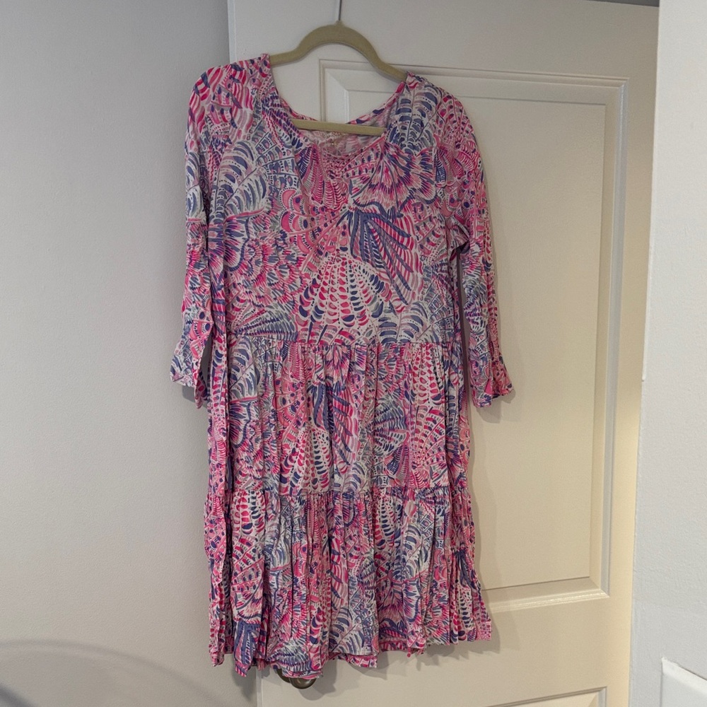 Pink and Purple Patterned Dress